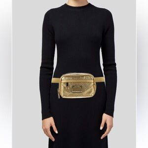 Marc Jacobs Gold Crinkled
Leather Sport Belt Bag